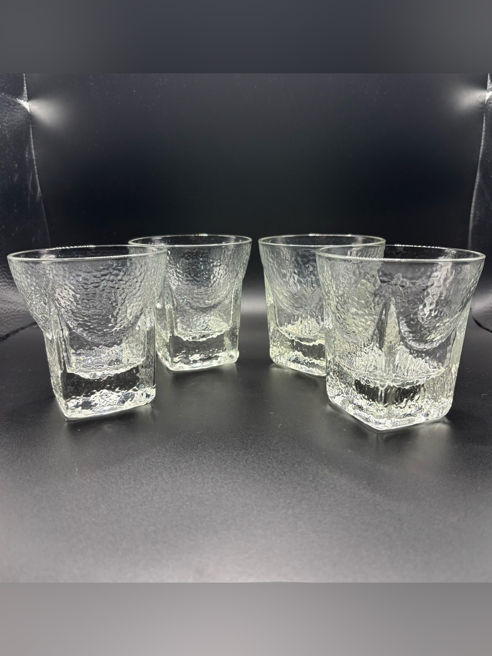 Vintage Libbey St. Regis Ice Textured Rocks Glasses - Set of 4